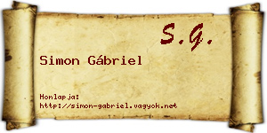 Simon Gábriel névjegykártya